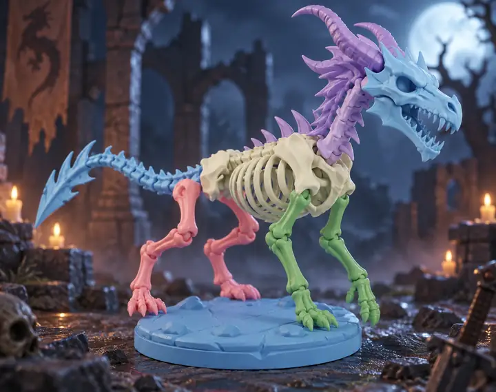 Horned skeleton guardian model